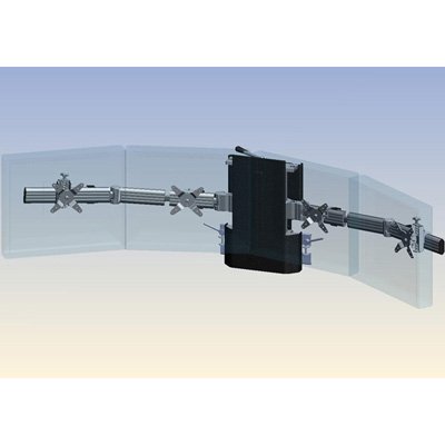 Ergotech 900-F20-B04 Apex Single Tiered Quad Horizontal Mount