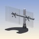 Ergotech 100-D16-B02-HD Dual Horizontal Heavy Duty Desk Stand