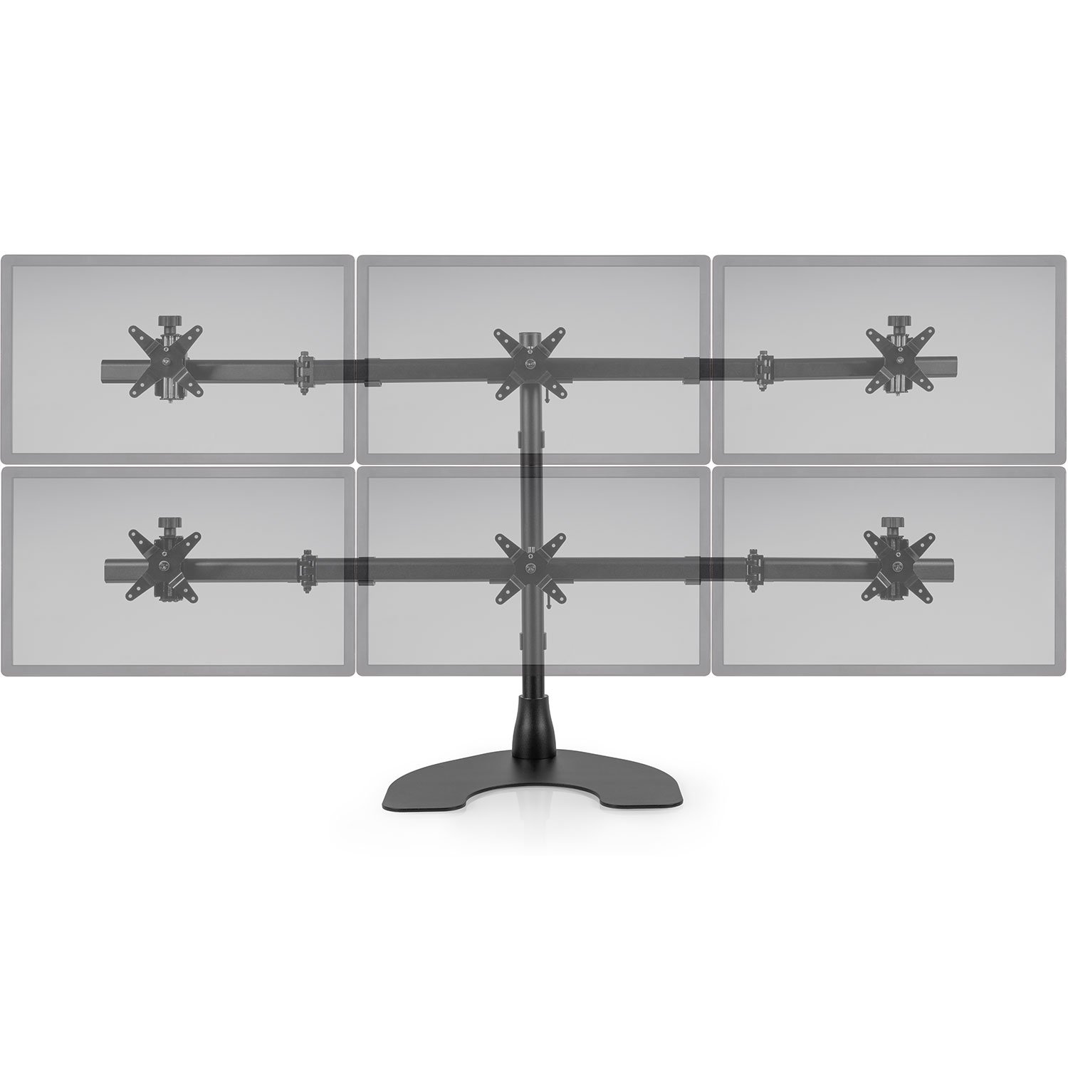 Ergotech 100-D28-B33 Hex LCD Monitor (3 over 3) Desk Stand