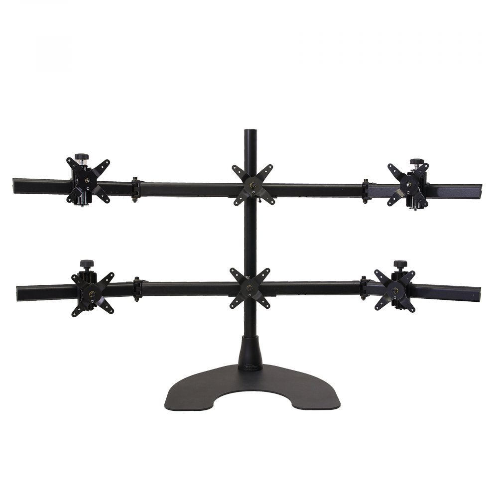 Ergotech 100D28B33 Hex (3 over 3) LCD Display Desk Stand