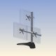 Ergotech 100-D28-B12 Heavy Duty Triple (1 over 2) LCD Desk Stand