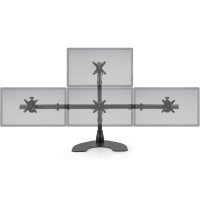 Ergotech 100-D28-B13 Heavy Duty Quad (1 over 3) LCD Desk Stand