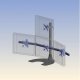 Ergotech 100-D28-B13 Heavy Duty Quad (1 over 3) LCD Desk Stand