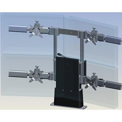 Ergotech 900-F20-B22 Apex Dual Tiered (2 over 2) Flush Mount