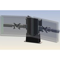 Ergotech 900-F20-B02 Single Tiered Dual Horizontal Flush Mount
