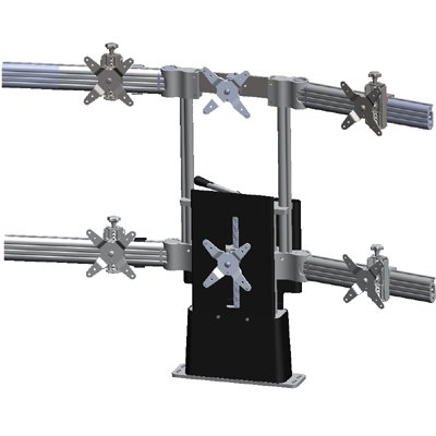 Ergotech 900-F20-B33 Apex Dual Tiered (3 over 3) LCD Flush Mount