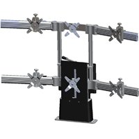 Ergotech 900-F20-B33 Apex Dual Tiered (3 over 3) LCD Flush Mount