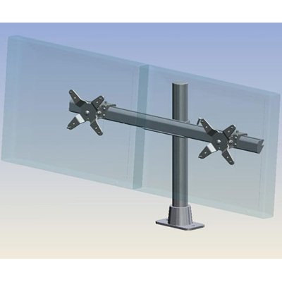 Ergotech 100-F16-B02 Dual Horizontal Direct Monitor Mount