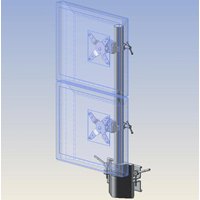 Ergotech 100-F28-B11 Dual Vertical Direct Monitor Mount
