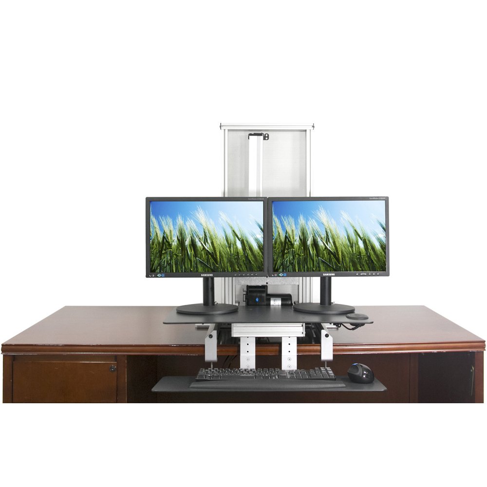 Ergotech 700-DROP-G One Touch Drop Down Sit-Stand Workstation