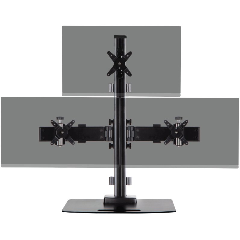 Ergotech Triple 1x2 Monitor Desk Stand 130 D28 B12 Or 130 C28