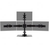 Ergotech Quad 1x3 Monitor Desk Stand - 130-D28-B13 