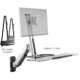 Ergotech Freedom Lift Wall Mount Single Sit-Stand Workstation - FDM-LIFT-1-WM