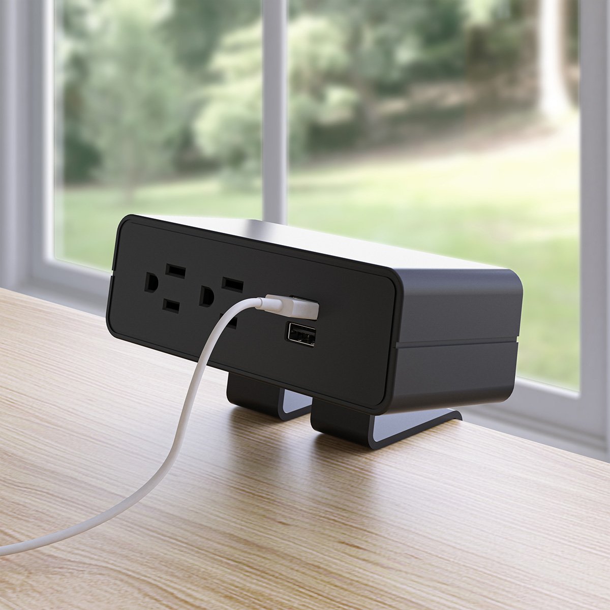 Clamps to desk edge