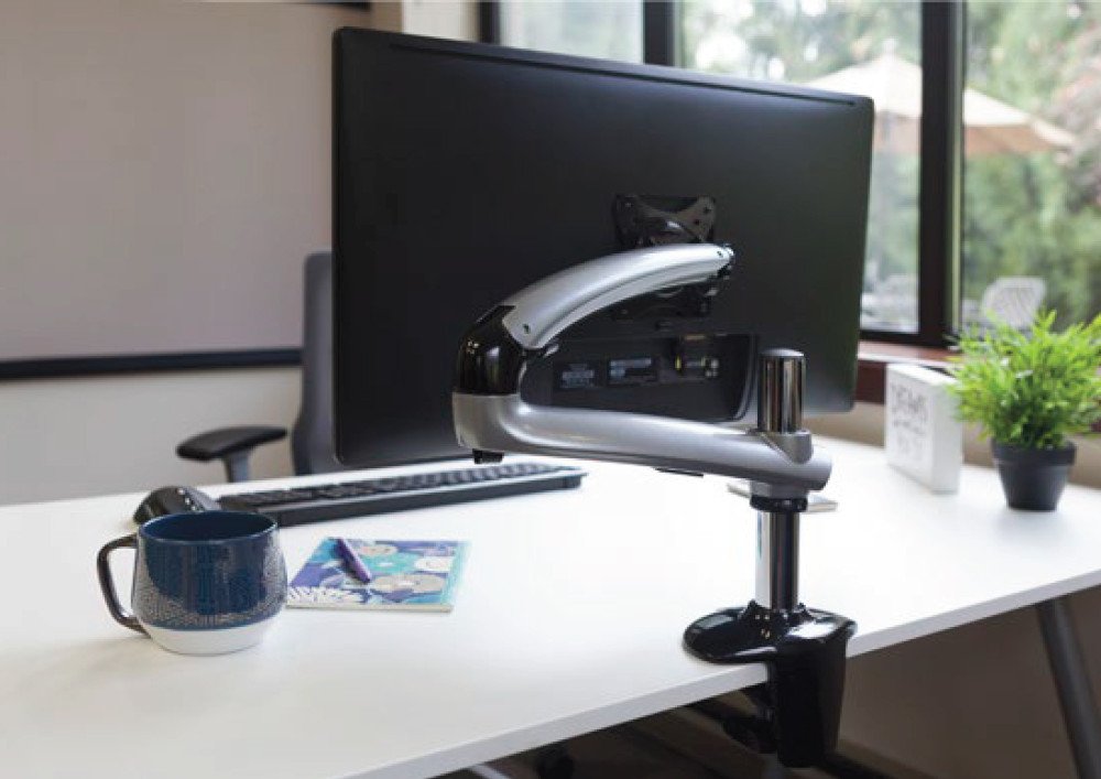 Freedom Arm gives you the ability to fully customize your monitor placement while barely moving a muscle.