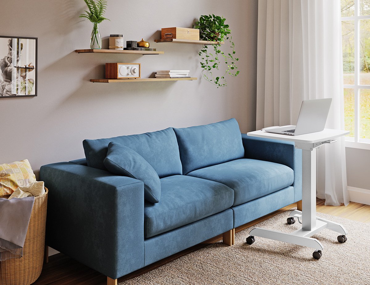 Ergotech MOVEL-WHT Movel Mobile Height Adjustable Workstation