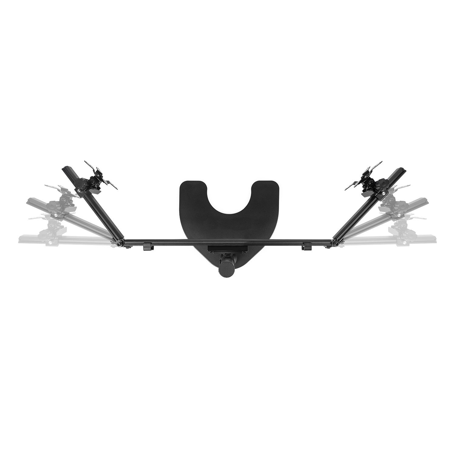 Ergotech 100-D16-B02W Dual Monitor Horizontal Desk Stand with Wings