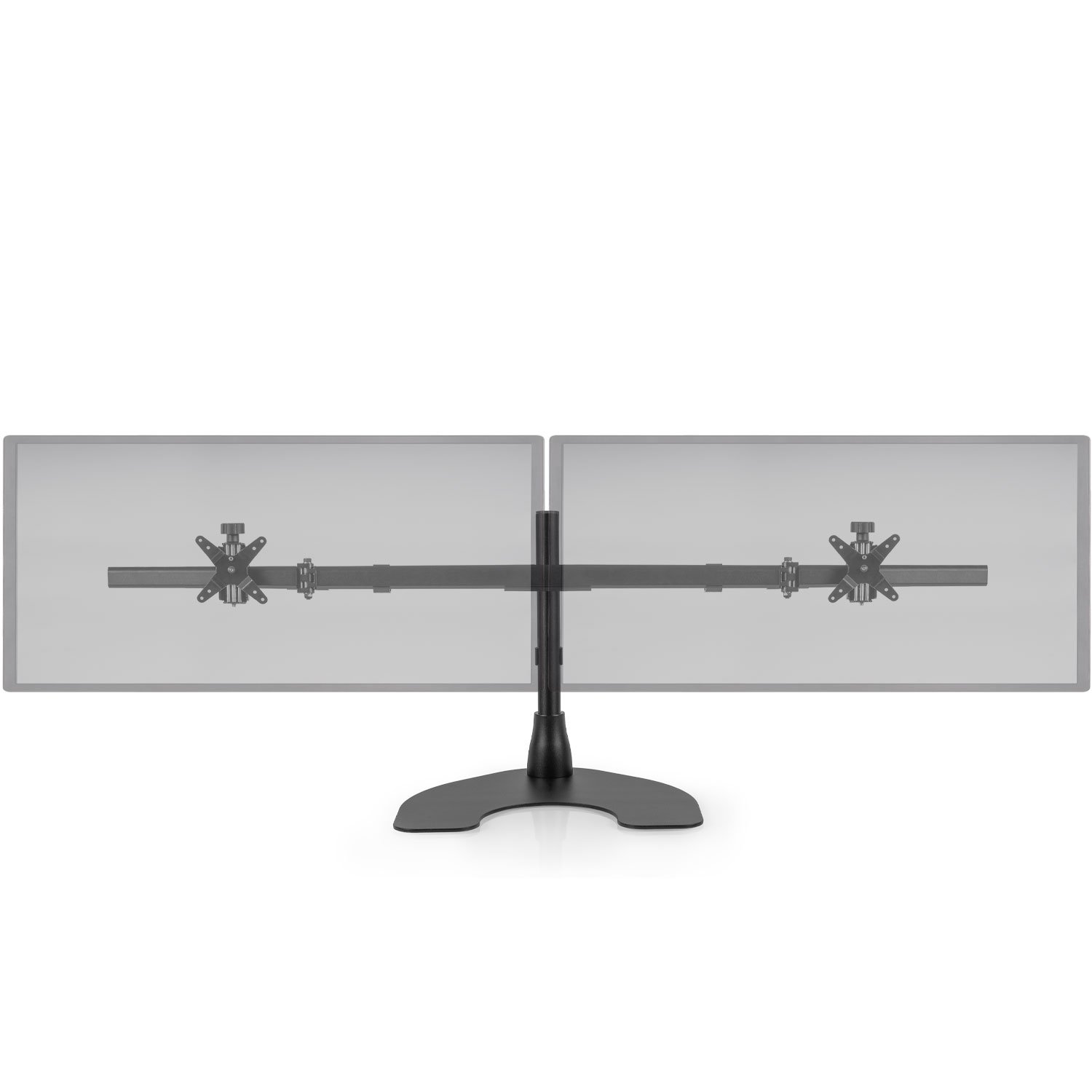 Ergotech 100-D16-B02W Dual Monitor Horizontal Desk Stand with Wings