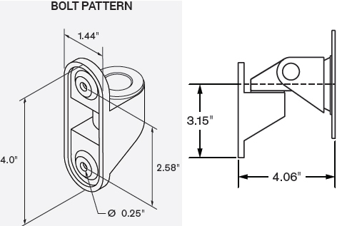 Technical Drawing for Ergotech OMLK-B1-00 OmniLink 1-Link Innovative Wall Mount