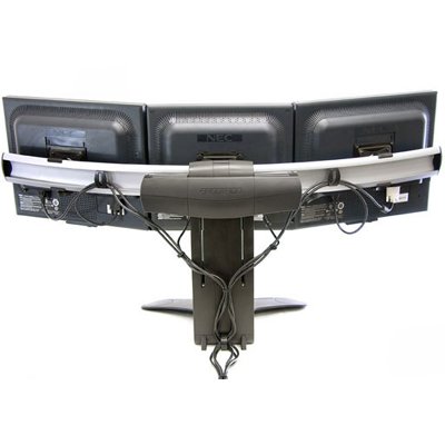 Back View of Ergotron 33-296-195 LX Triple Display Lift Stand