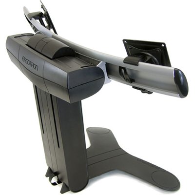 Back View of Ergotron LX Widescreen Dual Display Lift Stand 33-296-195