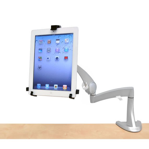 Mount a tablet on Ergotron 45-174-300 with Tablet cradle (sold separately)