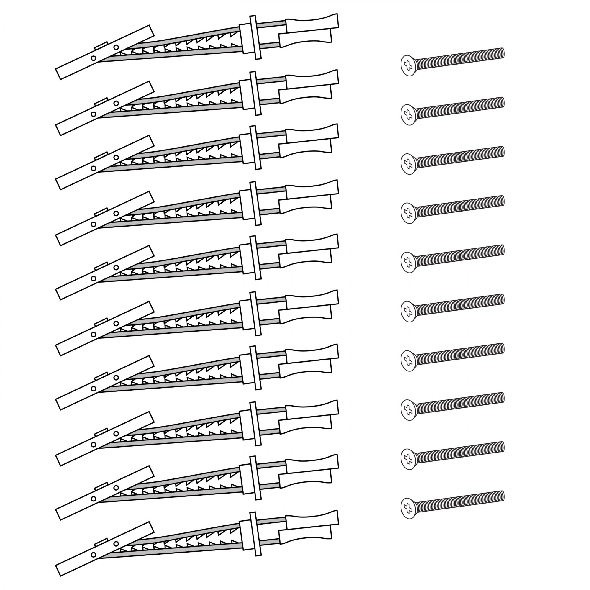 Ergotron 90-011 Wall Track Mounting Kit for Hollow Walls