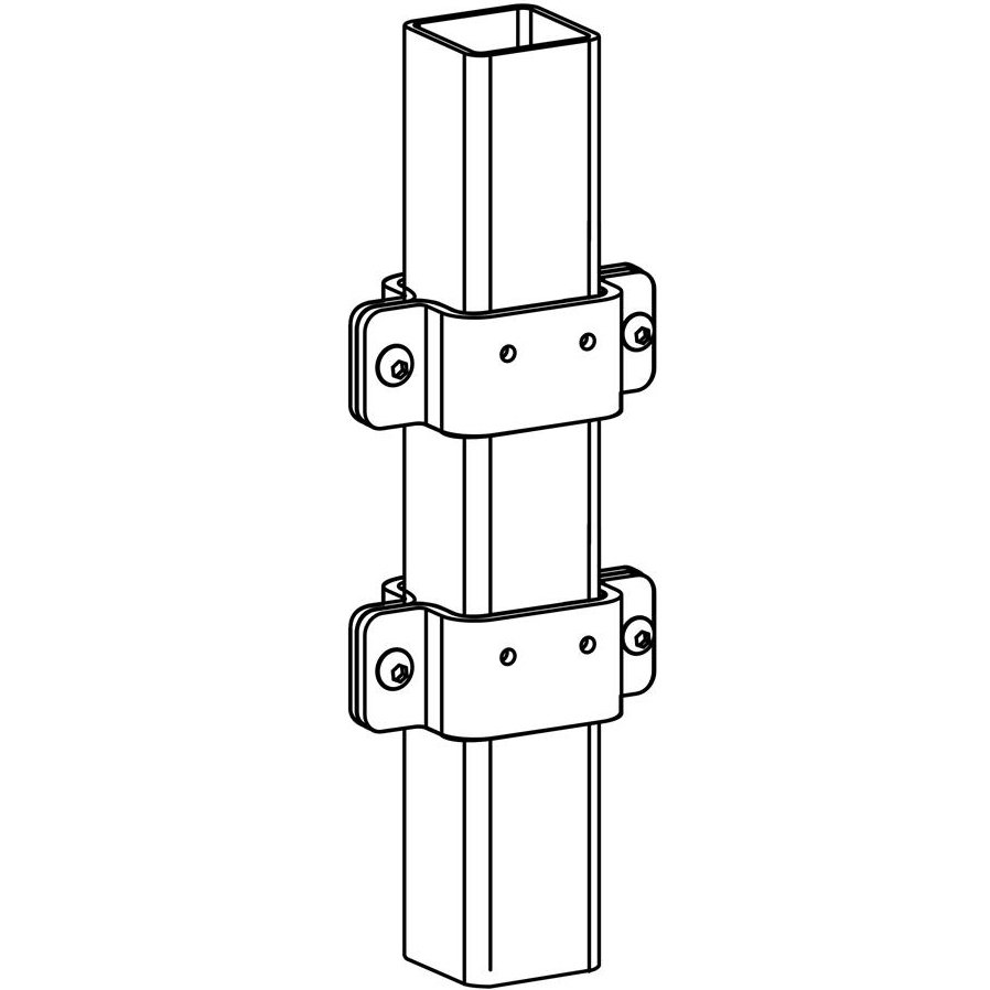 60-366-100 - Grey 3" x 3" Post Mounting Solutions Bracket