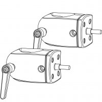 Ergotron 60-443-200 DS100 Outboard Pole Clamps (Set of 2)