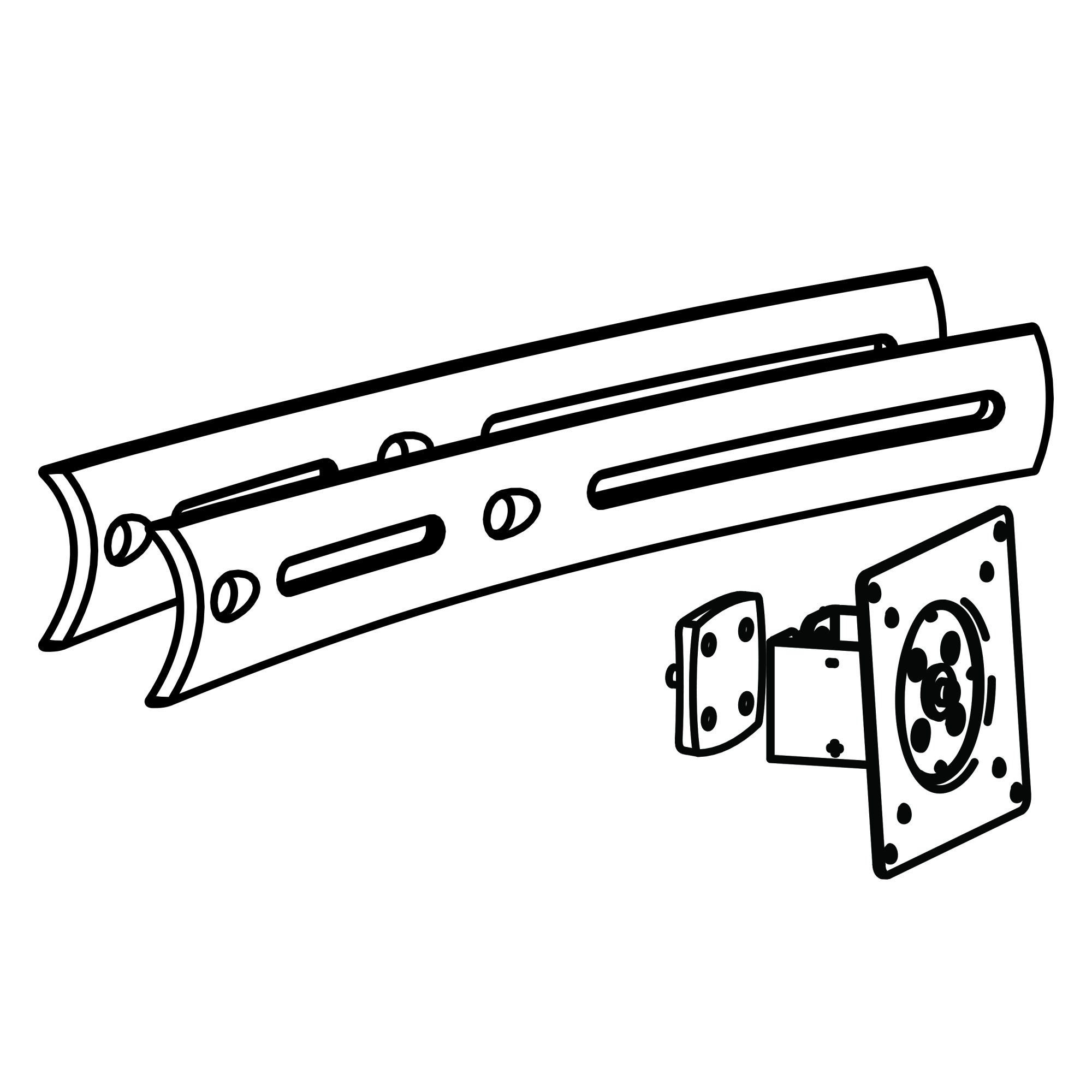 97-446-200 - Black Short DS100 Crossbar Extender