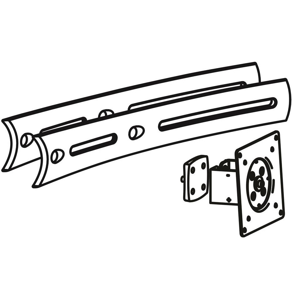 4 Monitor Desk Stand Ergotron 33 324 200 Ds100