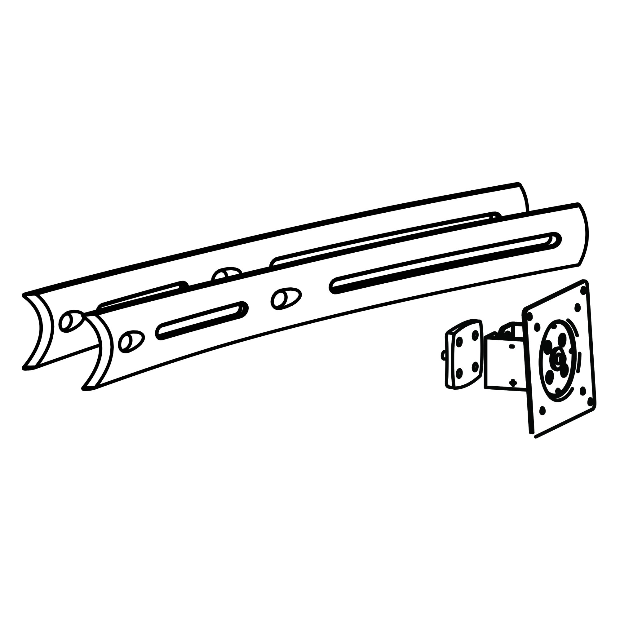 97-447-200 - Black Long DS100 Crossbar Extender
