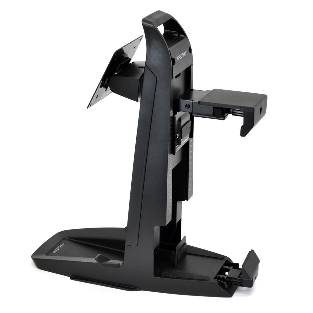 Ergotron 33-338-085 Neo-Flex All-In-One Lift and Pivot Stand with CPU Secure Clamp