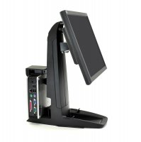 Ergotron 33-338-085 Neo-Flex All-In-One Lift and Pivot Stand with CPU Secure Clamp