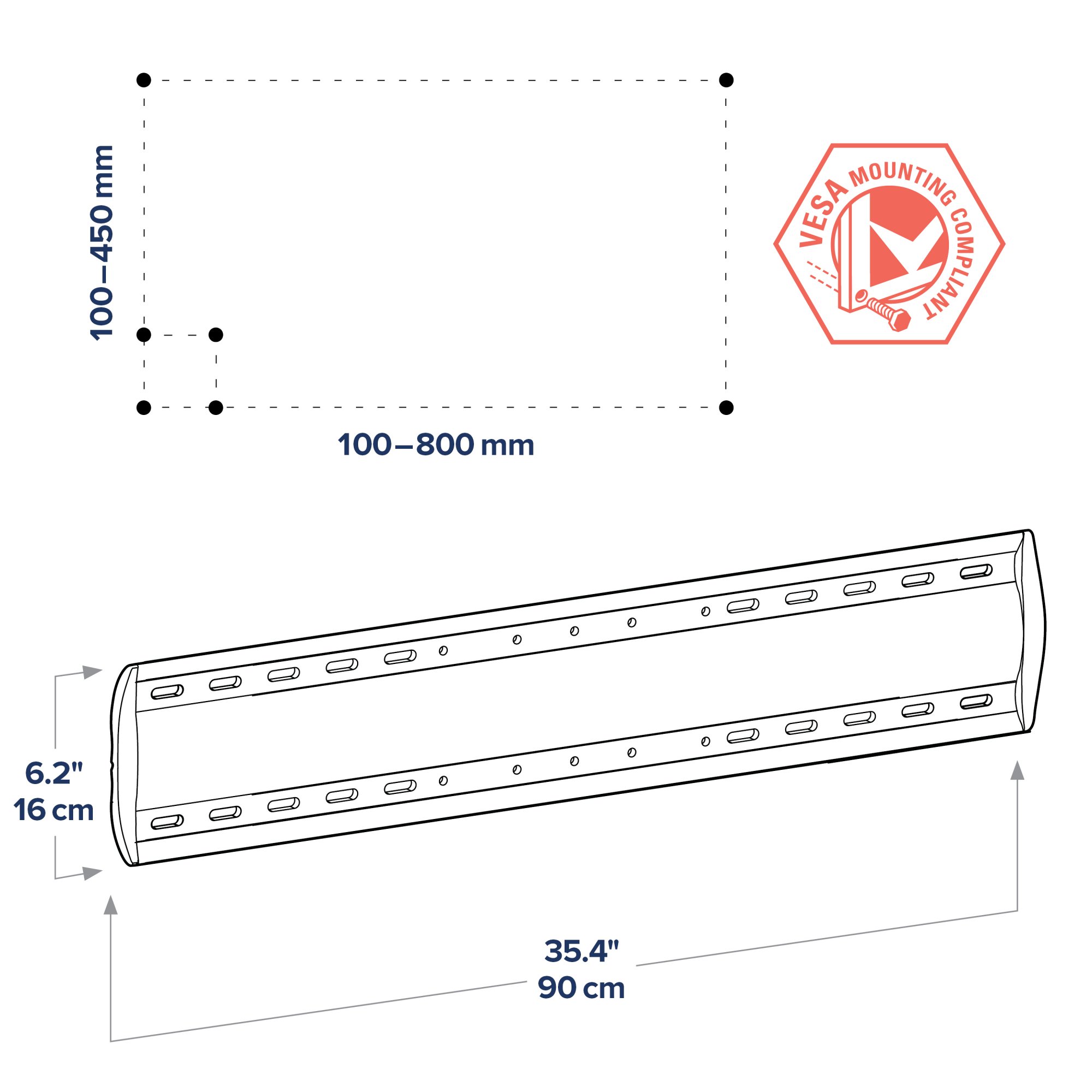 Ergotron 60-602-003 WM Low Profile Wall Mount, XL