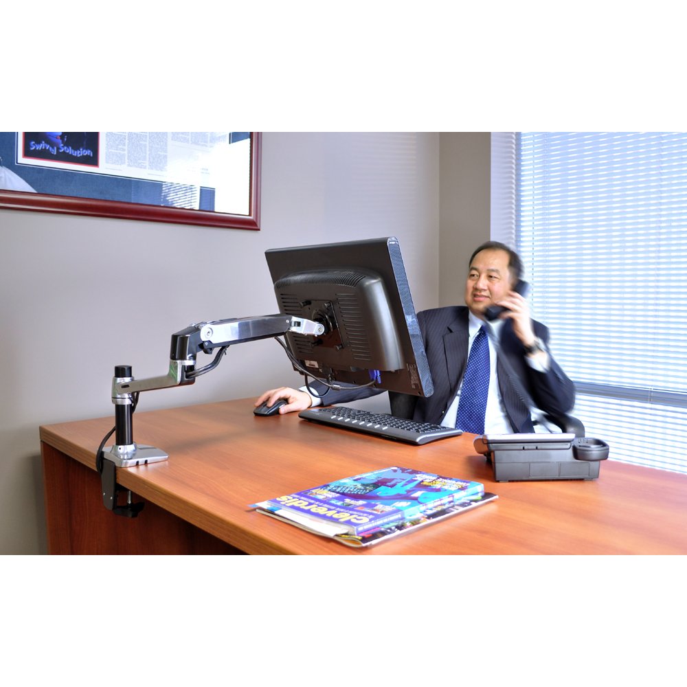 ERGOTRON LX Sit Stand Desk Mount LCD Arm Polished