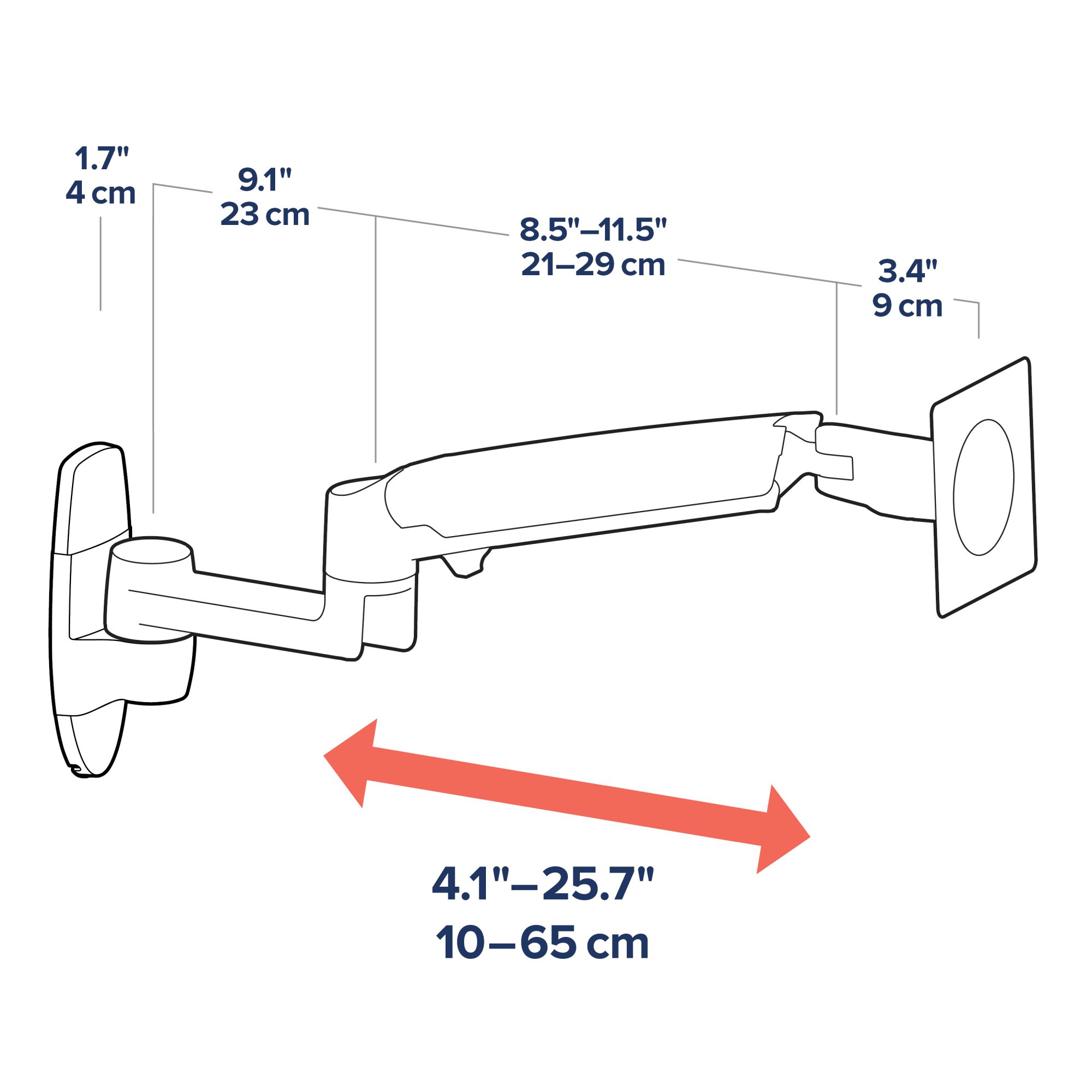 Ergotron 45-243-026 LX Wall Mount Monitor Arm