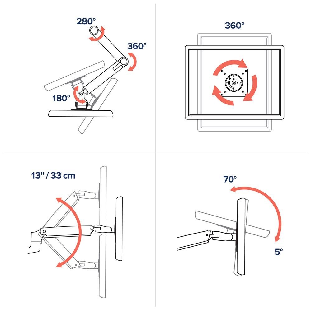 Ergotron 45-245-026 LX Dual Side-by-Side Arm