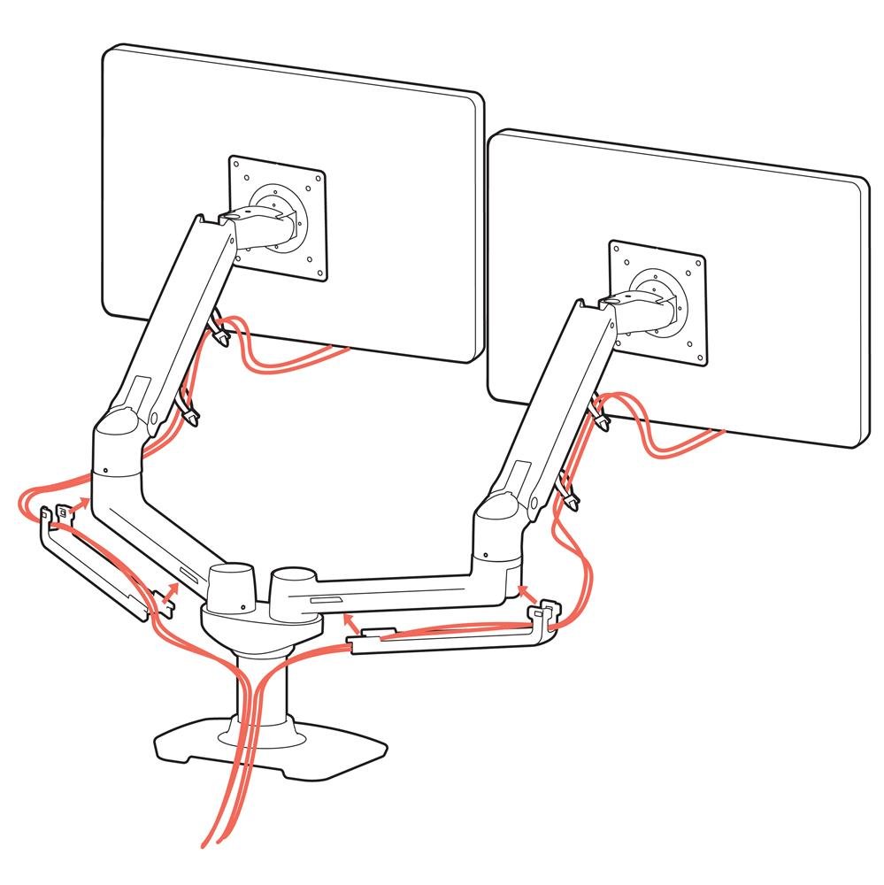 Ergotron 45-245-026 LX Dual Side-by-Side Arm