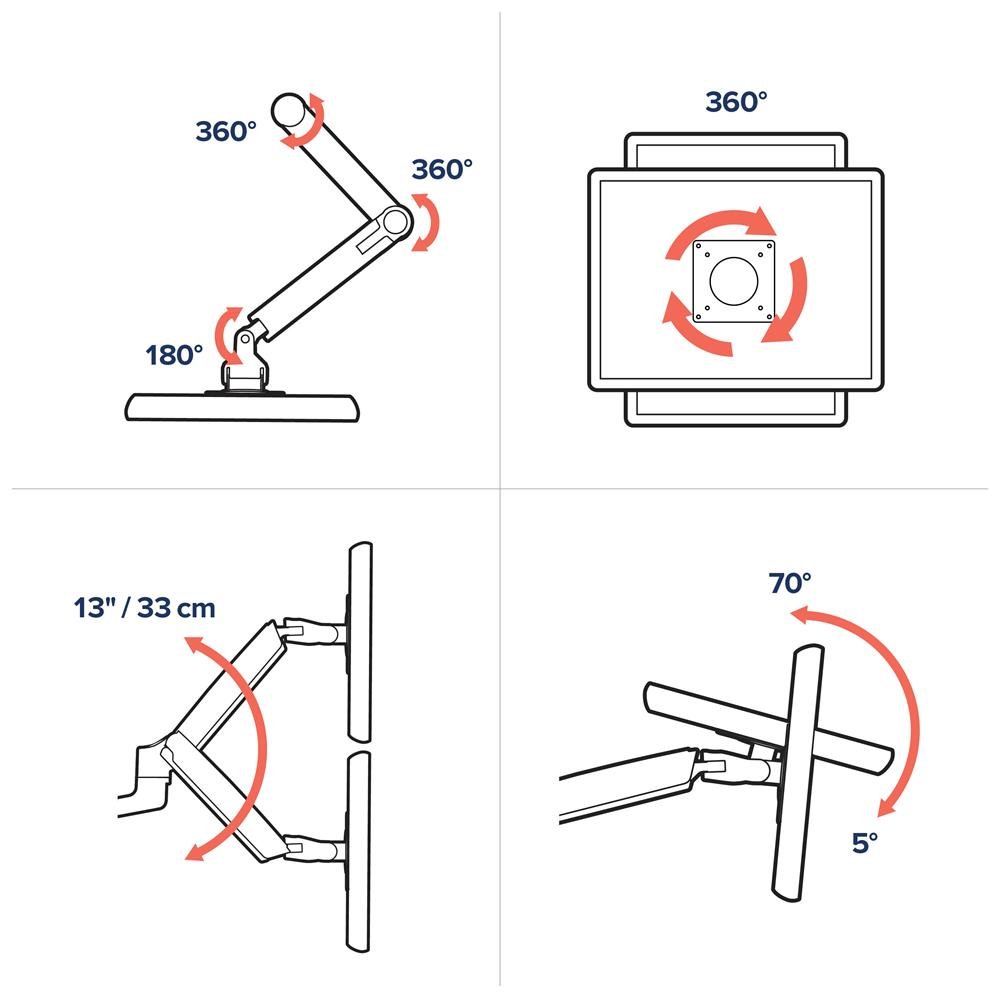 Ergotron 45-248-026 LX Dual Stacking Arm