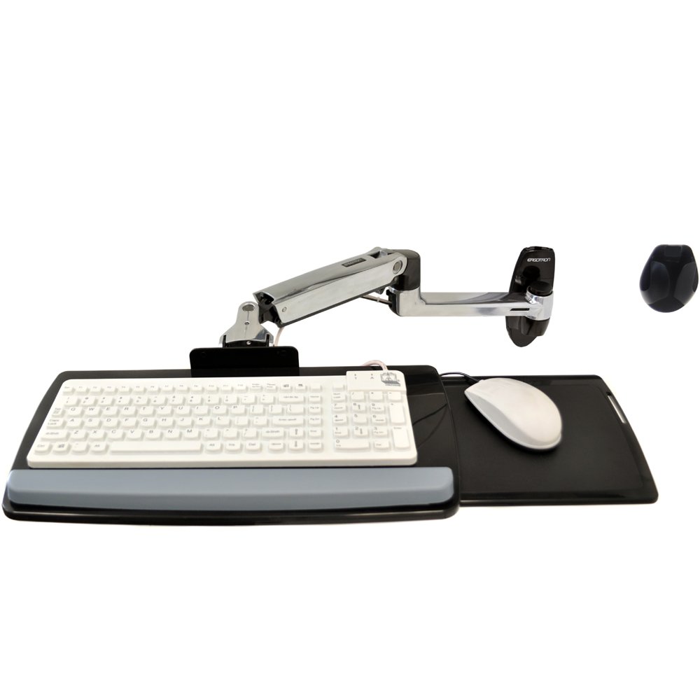 45-246-026 - LX Wall Mount Keyboard Arm polished aluminum