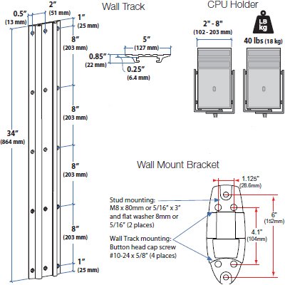 Drawing - Wall Track and CPU Holder