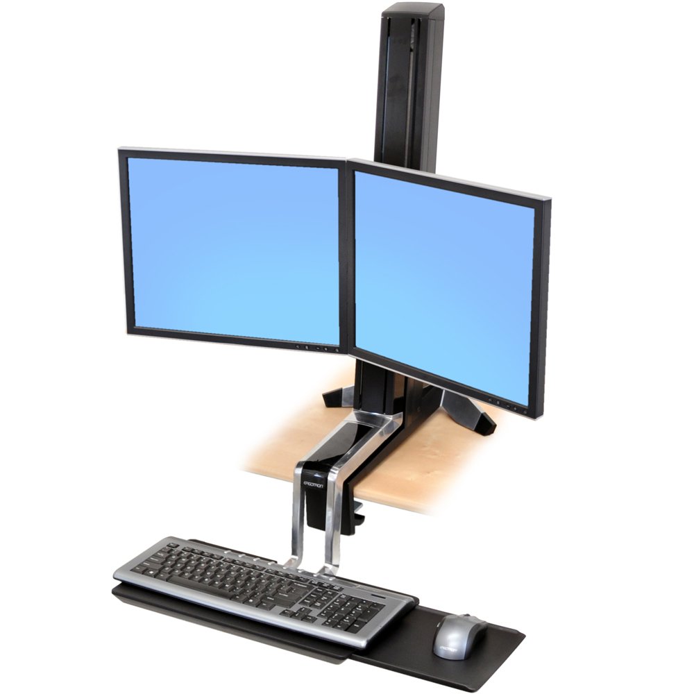 Lower the Ergotron 33-341-200 WorkFit-S Stand Up Desk