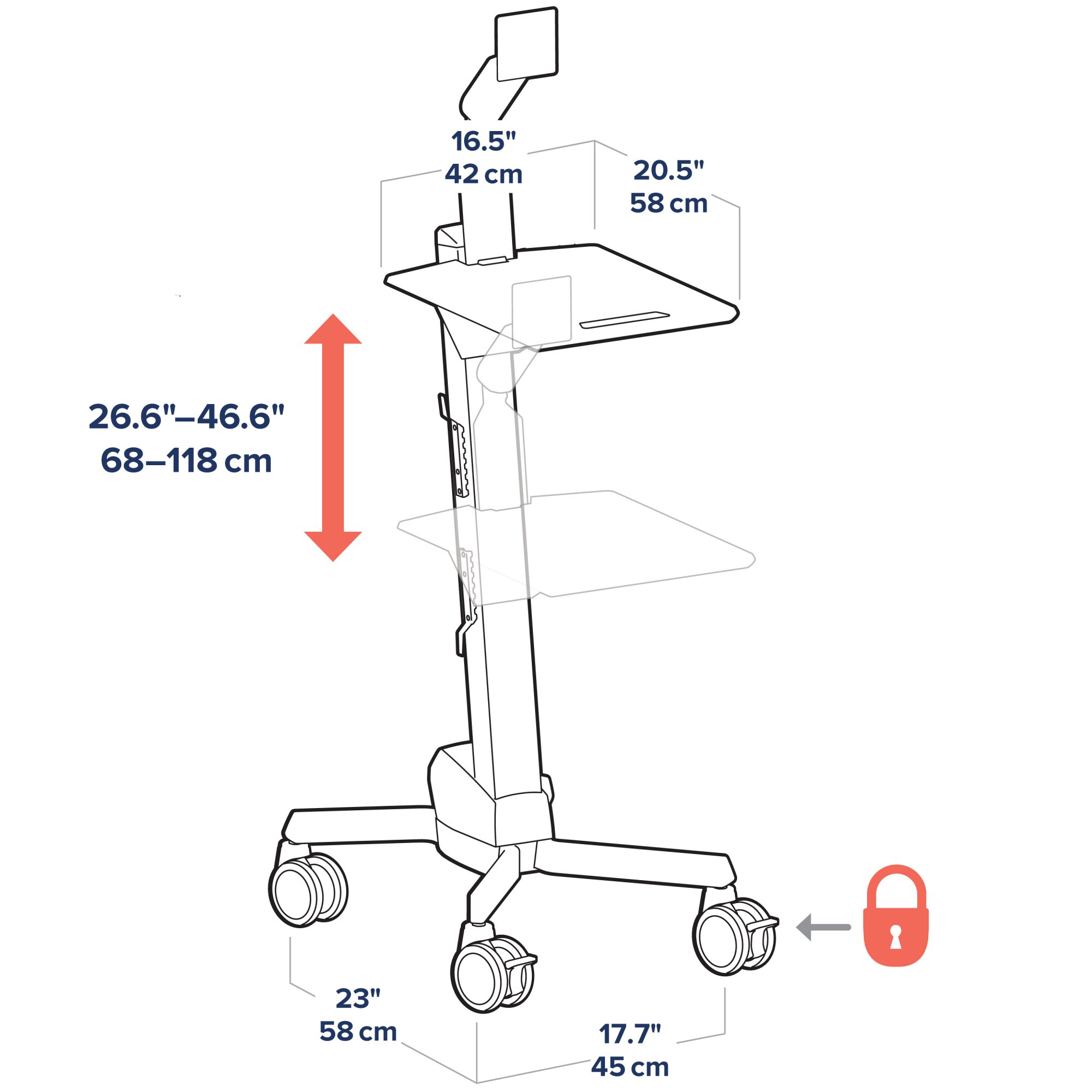 Ergotron 24-206-214 Neo-Flex LCD Cart