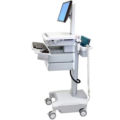 Ergotron SV32-81226 StyleView PHD LCD Cart with 6 Drawers Powered (White/Grey)