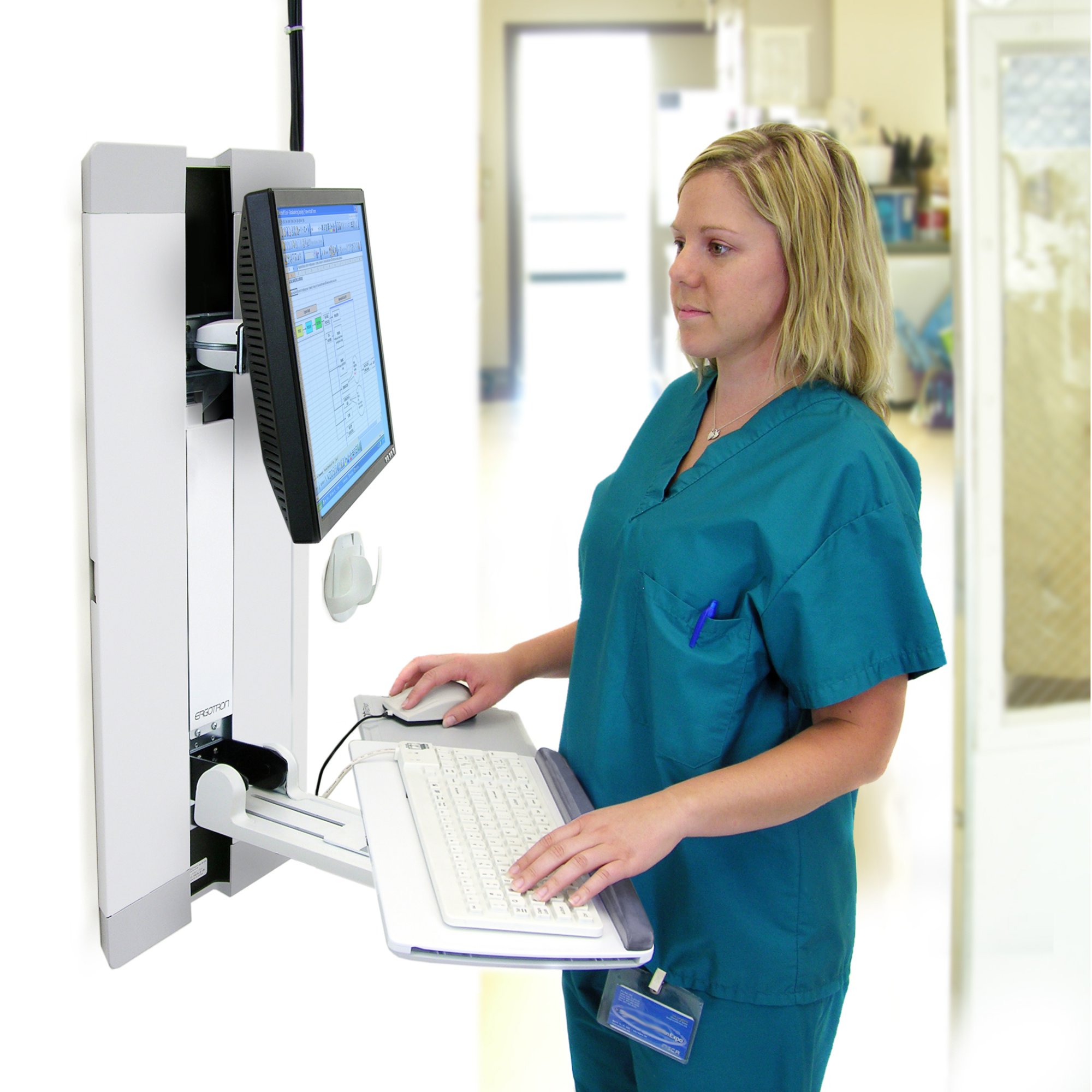 Ergotron 60-609-216 StyleView Vertical Lift, Patient Room