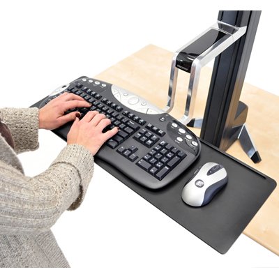 Ergotron 97-584 Large Keyboard Tray for WorkFit-S Sit-Stand Workstation Black