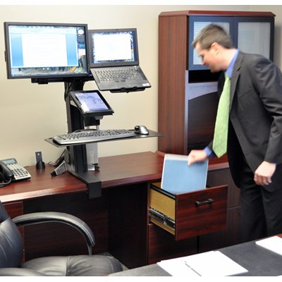 Ergotron 97-584 Large Keyboard Tray for WorkFit-S Sit-Stand Workstation Black