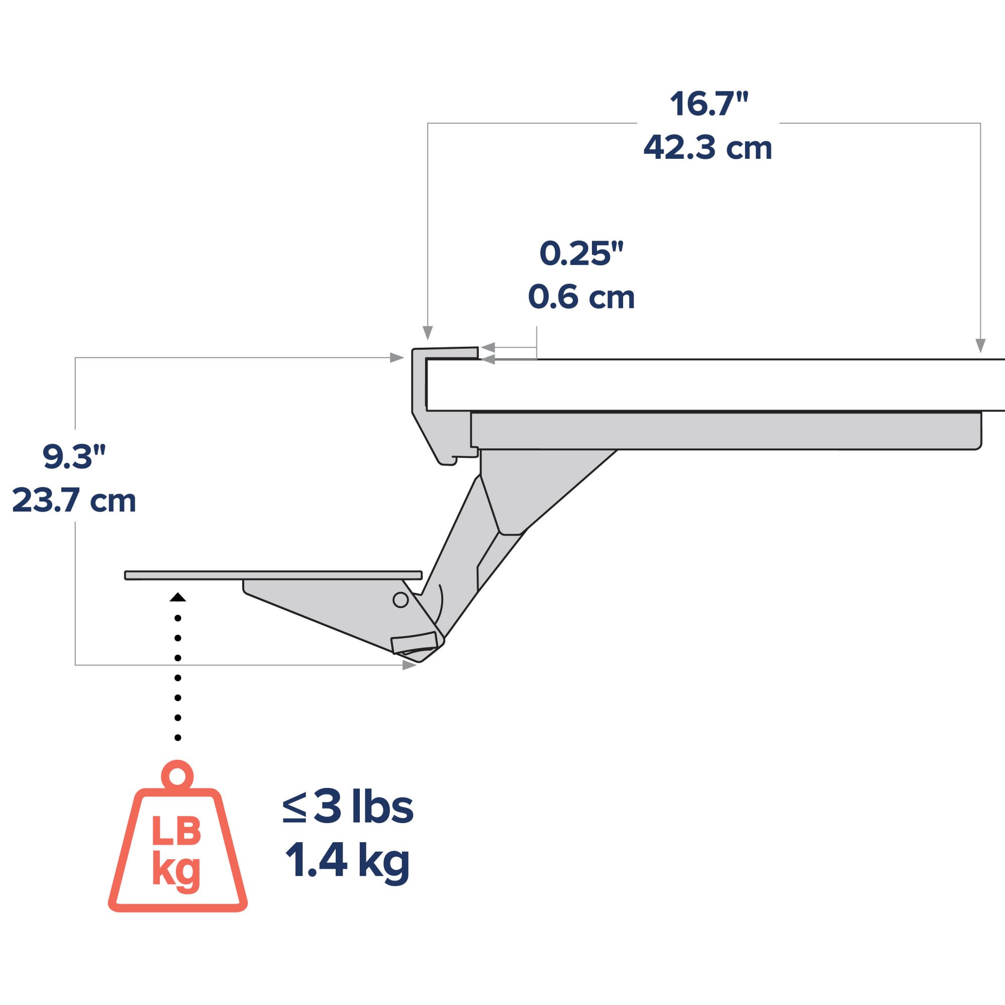 Ergotron 97-582-009 Neo-Flex Underdesk Keyboard Arm