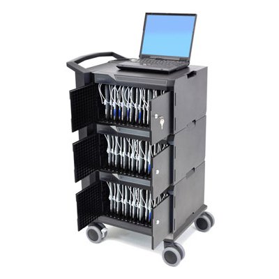 Ergotron 24-236-085 Tablet Management Cart with Three Modules, 48 Tablet Capacity